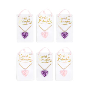 Colier Glitter Heart Necklace assorted Great Pretenders