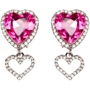 Cercei Heart Jewel Clip On Earrings Great Pretenders