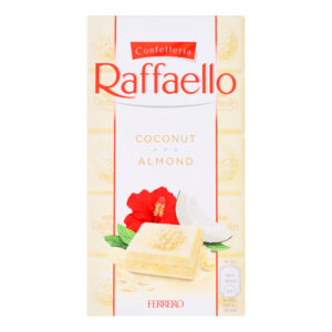 Ciocolata alba cu nuca de cocos si migdale 90 g Raffaello