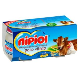 Piure NIPIOL Carne Vitel, Pui (6 luni) 160g (2x80g)