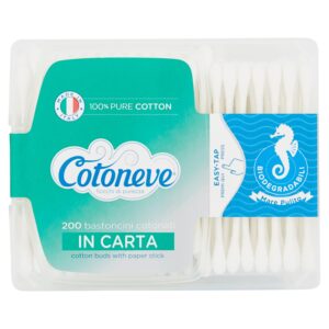 Cotoneve Betisoare p/u urechi biodegradabile N200 (ambalaj patrat) (1605CV)