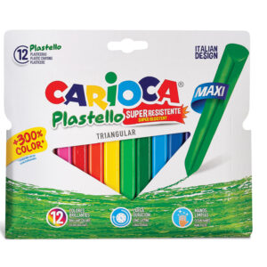 Set creioane Plastello Maxi 12 cul. din plastic Carioca