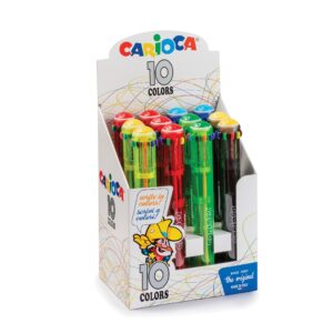 Pix cu bila Fluo 10 culori Carioca