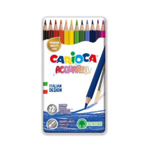 Set creioane colorate Acquarell 12 buc. cutie metalica Carioca