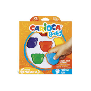 Set creioane colorate Baby Tedy 1+, 6 cul. Carioca