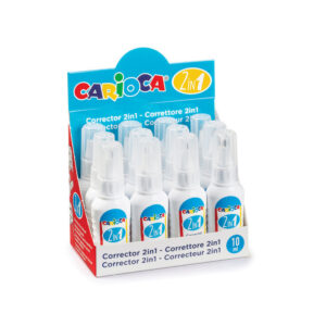 Corector lichid 2in1 10ml in display Carioca