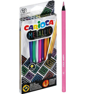 Set creioane colorate Metallic 3.3mm, 12 buc. Carioca