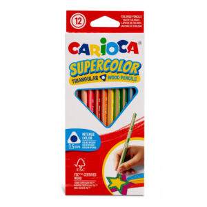 Set creioane colorate Supercolor Triangular 12 buc. 3.5mm Carioca