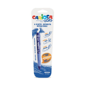 Pix cu buton care se sterge Oops 0.7mm, albastru, in blister Carioca