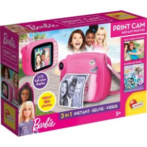 Camera foto instant pentru copii, , 3 role hartie incluse, roz Barbie LISCIANI