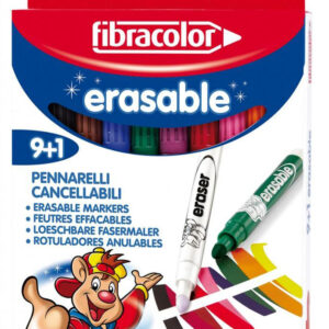 Carioci 9+1cul Erasable Fibracolor