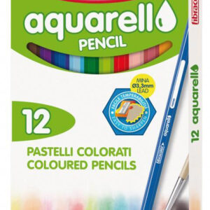 Creioane color 12 cul Aquarello Fibracolor