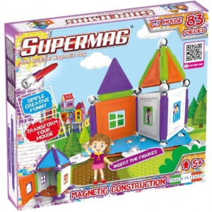 Set de constructie magnetic HOUSE 83 piese Supermag