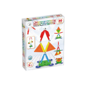 Set de constructie magnetic MULTICOLOR 30 piese Supermag