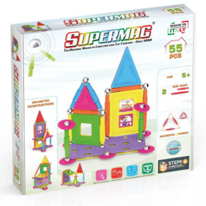 Set de constructie magnetic HOUSE 55 piese Supermag