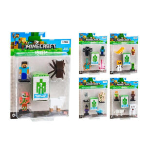 Set 5 Figurine 3D in asort. MINECRAFT PMI