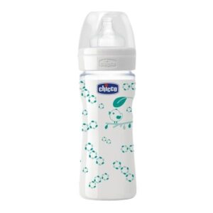 CHICCO biberon din sticla Decorated Glass tetina din silicon 240ml Unisex 708213100