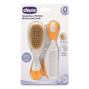 CHICCO Set perie si pieptene pu copii galben 6569000