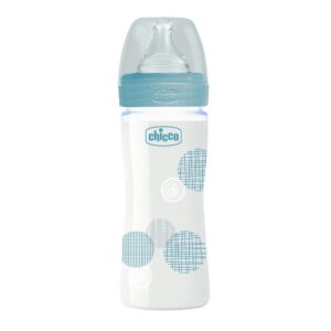 CHICCO biberon din sticla tetina din silicon 240 ml Boy (2021) 287212