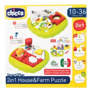Jucarie educativa 2in1 House and Farm Puzzle Chicco