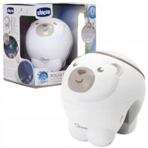 Lampa de veghe copii Urs polar, proiectie aurora boreala, sunete natura, Chicco