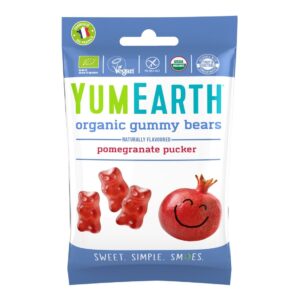 YumEarth, Organic Gummy Bears, Pomegranate Pucker, 50g