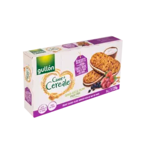 Gullon biscuiti Cuor di Cereale Crema Yogurt Frutti 220g