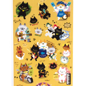 Stickers Rockandroll cats Apli