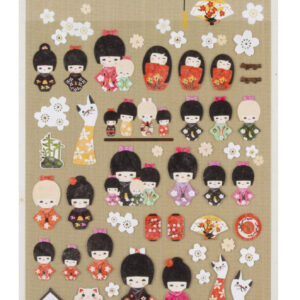 Stickers Papusi Kokeshi Apli
