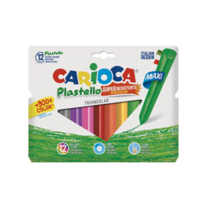 Set creioane Plastello 12 cul. din plastic Carioca