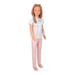 Papusa Carole 105 cm in bluza+pantaloni roz ARIAS