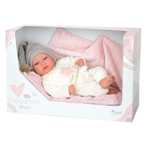 Papusa 40cm in solopeta cu stea roz ARIAS