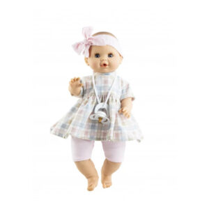 Papusa interactiva Sonia 36 cm (blusa cu patratele) PAOLA REINA