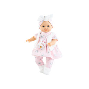 Papusa interactiva Sonia 36 cm in rochie cu panda PAOLA REINA