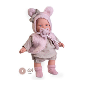 Papusa bebe interactiva KIKA in vesta 27cm Antonio Juan
