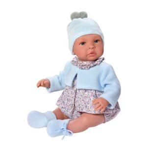 Papusa LEO 46cm - flori+gri ASI