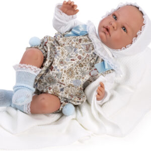 Papusa Hugo 46 cm - haina cu ornament ASI