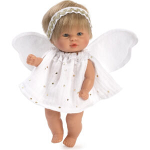 Papusa Angel in rochie alba cu aripi ASIVIL