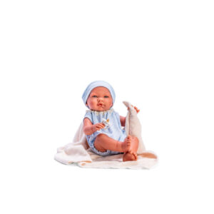Papusa PABLO 43 cm cu patura bej ASI