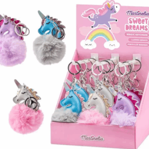 KEYCHAIN UNICORN PUFF MARTINELIA