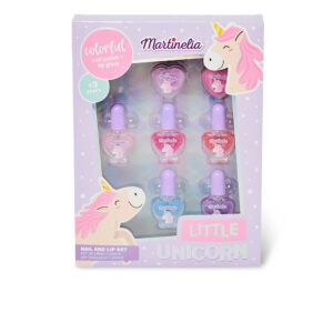 Set 5 lacuri de unghii si 2 luciu de buze Little Unicorn Martinelia
