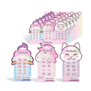 Set 10 unghii false World cu adeziv Press-On pentru fetite Martinelia