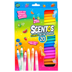 Set 20 markere colorate cu varf subtire Scentos