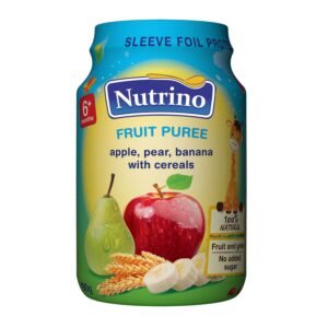 Piure NUTRINO mere, pere si banane cu cereale 190g (6 luni)