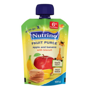 Piure NUTRINO mere, banane si biscuiti 100g (6 luni)