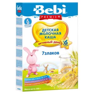 Terci de lapte 7 cereale 4+luni 200g Bebi Premium