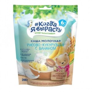 Terci cu lapte din orez, porumb, banan КЯВ 200g