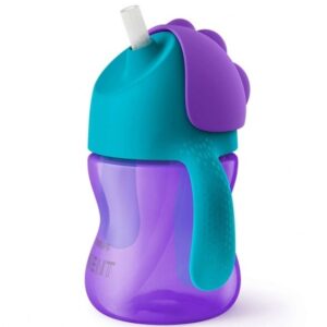 Philips Avent Cana cu pai flexibil Girl 200ml 9m+ SCF796/02