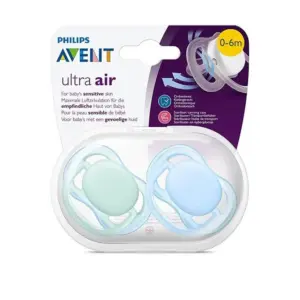 Avent Ultra Air Suzeta din silicon Boy 0-6m 2 buc
