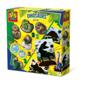 Set turnare si pictura Dinozauri 2 in 1 SES